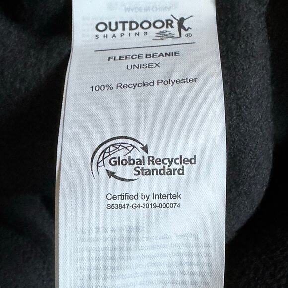 Outdoor Shaping Black Fleece Unisex Beanie One Size - Picture 3 of 4